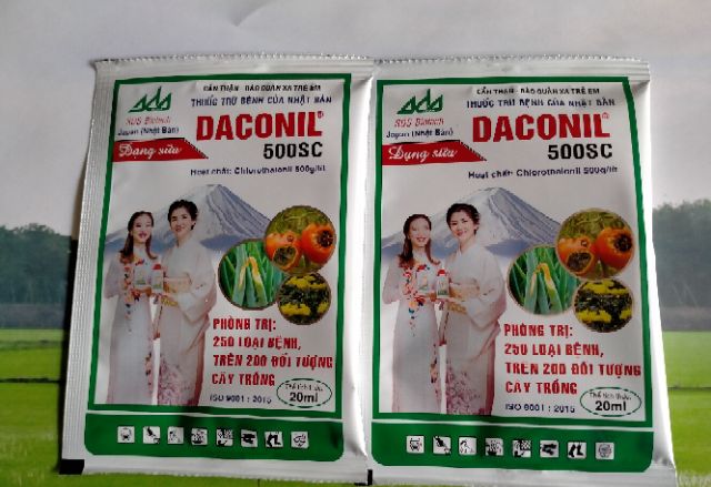 Thuốc DACONIL 500EC trừ bệnh thán thư, sương mai, đốm lá...