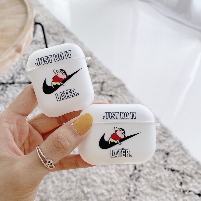 【NEW】 Mới trong suốt AirPods Case AirPods Airpods 1/2 / Pro Hộp đựng tai nghe Bluetooth  Tick cartoon matte Anti-fall Strengthen protection