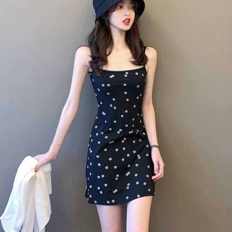 Đầm Hai Dây In Hoa Thời Trang Nữ Tính