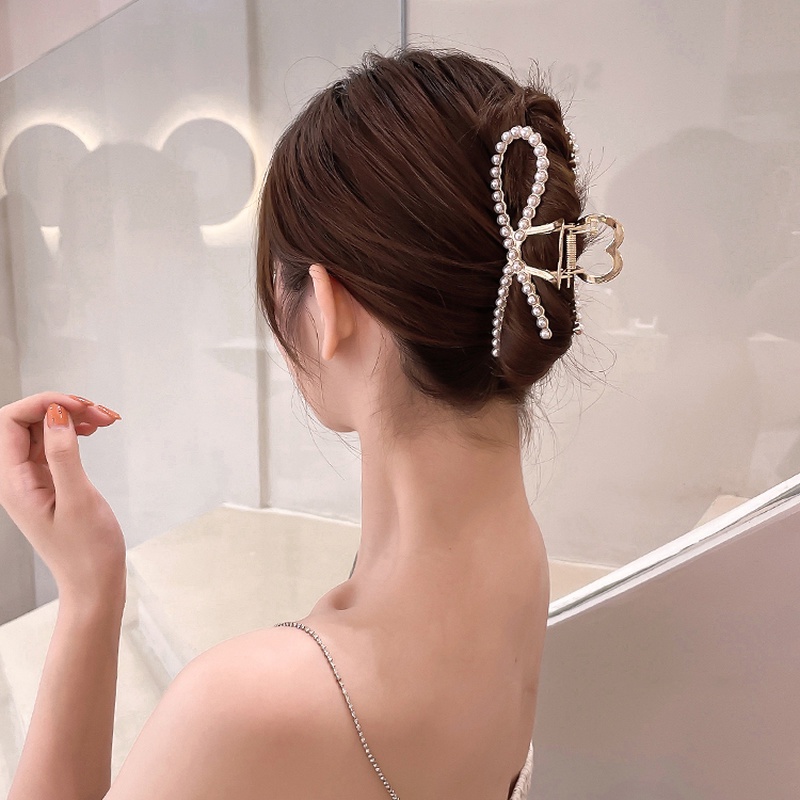 Kẹp Tóc Kim Loại Vàng Đơn Giản Thời Trang Hàn Quốc