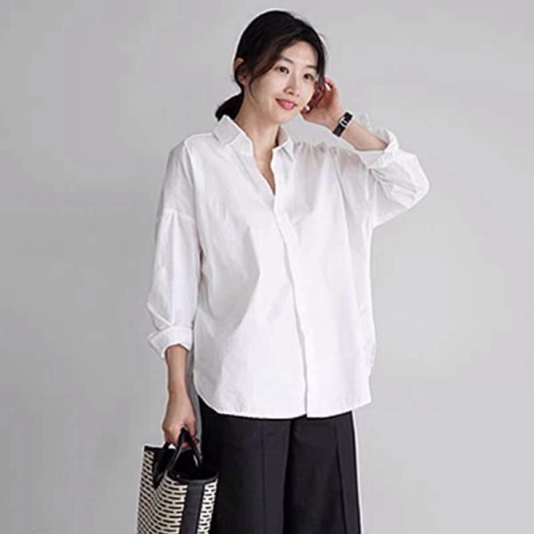 Áo sơ mi nữ unisex, áo nữ dài tay chất lụa hàn oversize -  áo sơ mi chất đũi cộc tay ( ảnh thật  )