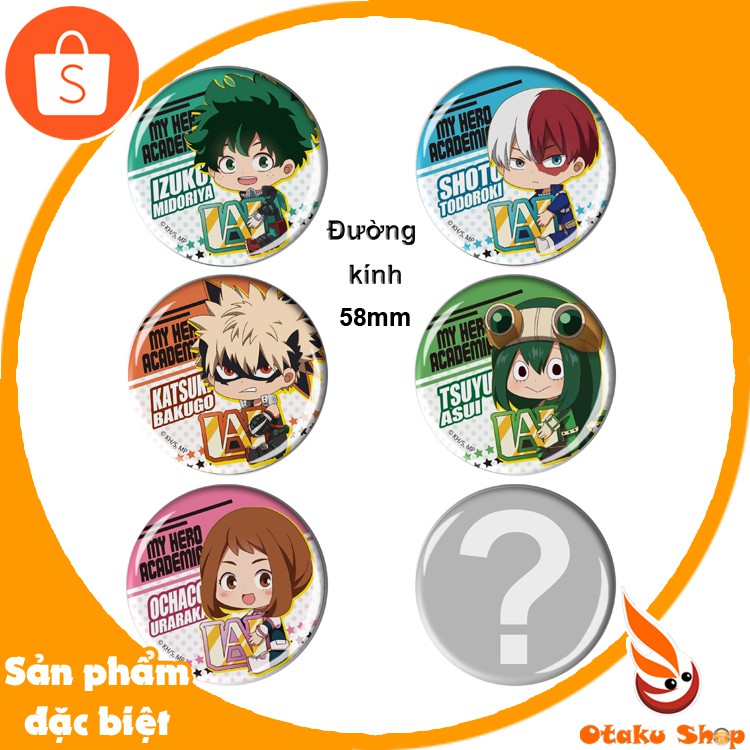 Set 6 Huy hiệu Anime Boku No Hero Academia - Otakushop