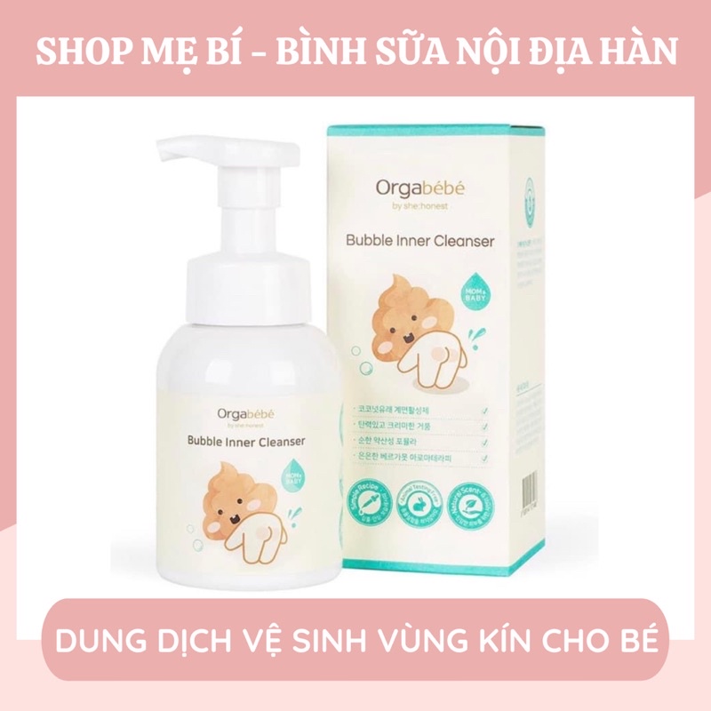 DUNG DỊCH VỆ SINH CHO BÉ ORGABEBE