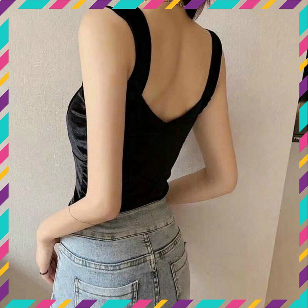 áo bra 2 dây nhung cổ vuông hot hit (sỉ lẻ)