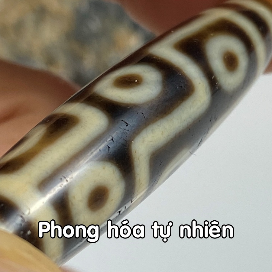 Dzi Phong Thủy Thiên Châu Tây Tạng 9 Mắt May Mắn