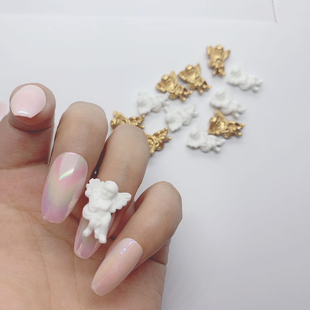 Set 30 Phụ Kiện Trang Trí Móng Tay Nghệ Thuật Hình Thiên Thần Hoạt Hình 3D 4 Màu Sắc