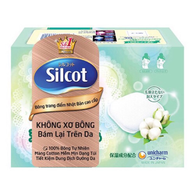 Bông tẩy trang  Silcot Nhật Bản 82 miếng và 66 miếng
