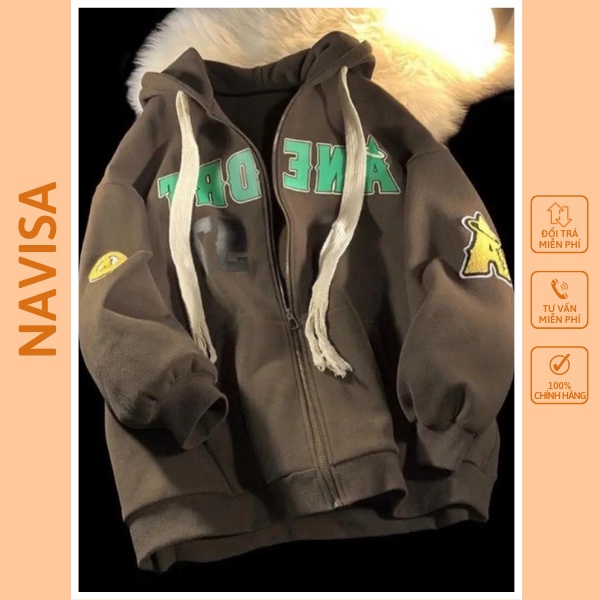 Áo khoác nỉ nữ hoodie form rộng cute hàn quốc NAVISA M402 | BigBuy360 - bigbuy360.vn