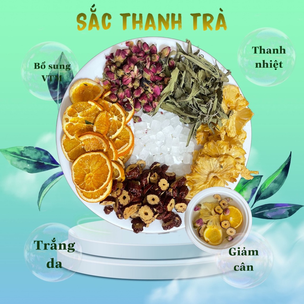 Trà thảo mộc hoa quả Sắc Thanh thanh nhiệt nhuận nhan