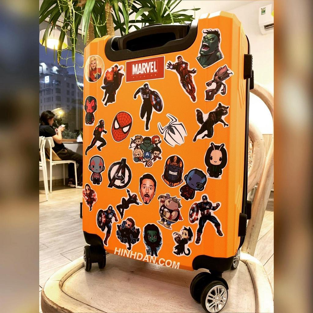 Sticker MARVEL SIÊU ANH HÙNG  Chống Nước Trang Trí Va Li, Xe, Laptop, Nón Bảo Hiểm, Đàn Guitar