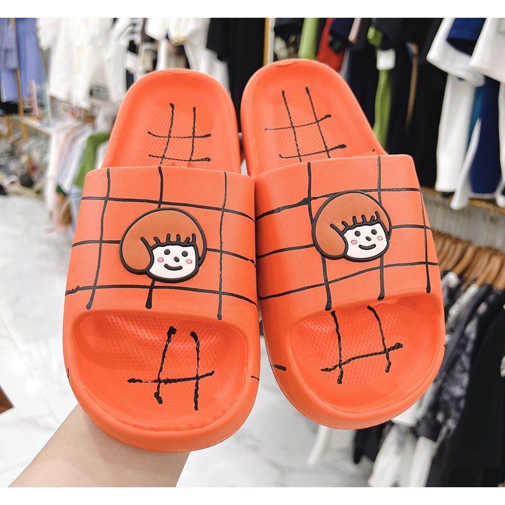 Dép Lê Bành Mì Nam Nữ Unisex Cô Gái Kẻ Caro Đế Cao 3cm Quai Ngang Động Đế Trẻ Trung Năng Động