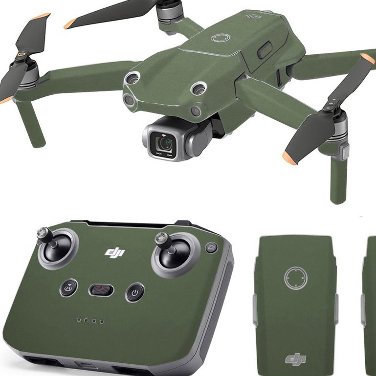 Skin Miếng Dán Decal Trang Trí Flycam Mavic Air 2S - Full Body - Xanh Rêu