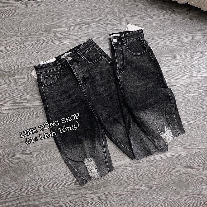 Bigsize 30-36 Quần Ngố Đen, Xanh Đậm, Xanh Sáng, Quần Short Jean Lưng Cao