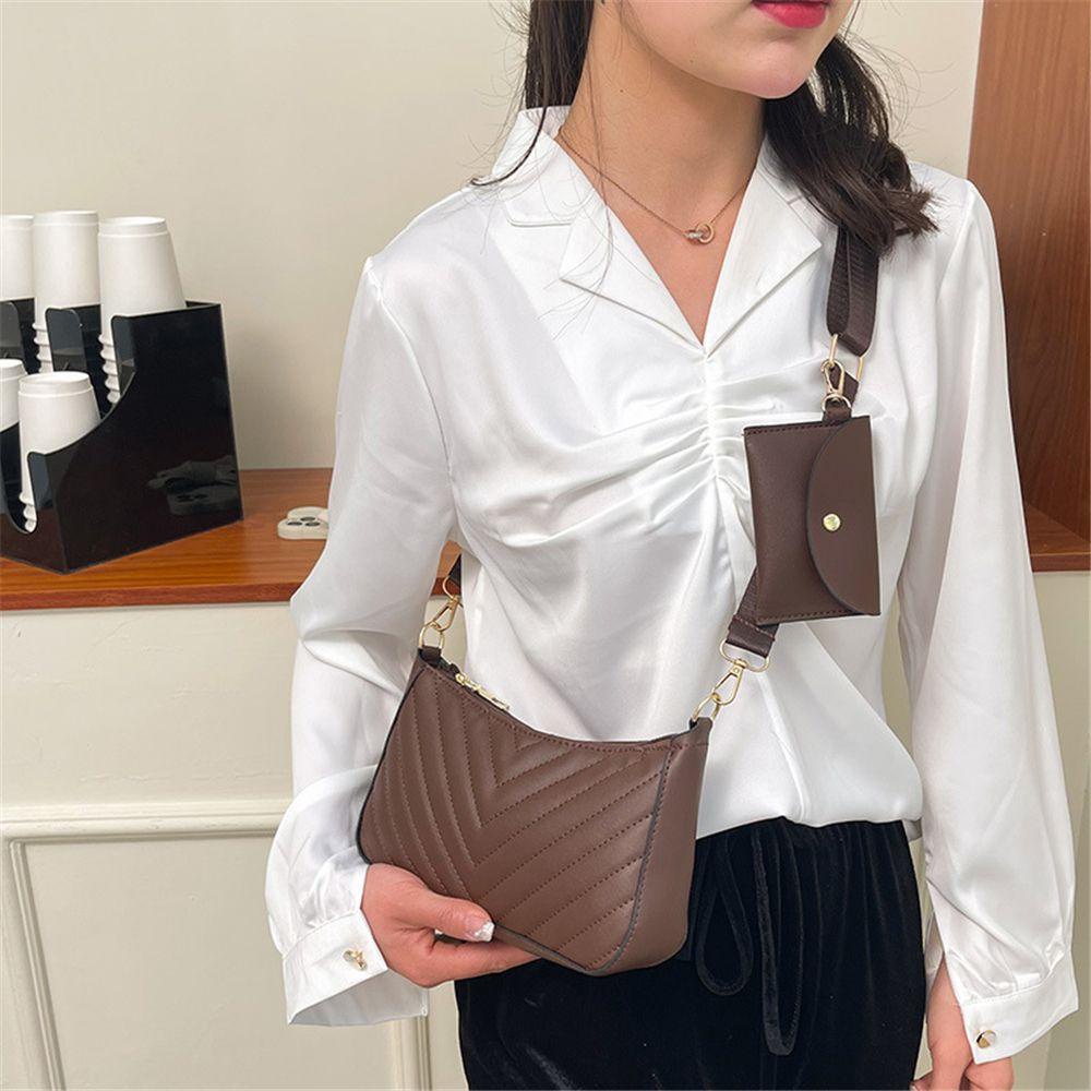 UUMIR Túi Đeo Vai Họa Tiết Sọc Caro Thanh Lịch