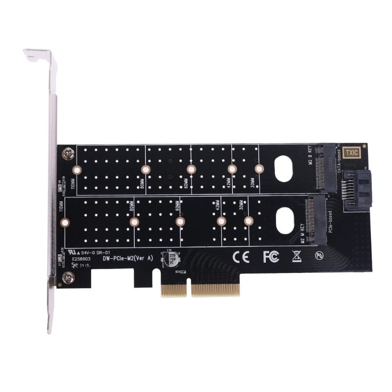 SATA Card Chuyển Đổi Pcie Sang M2 M.2 Dual Nvme Ssd Ngff