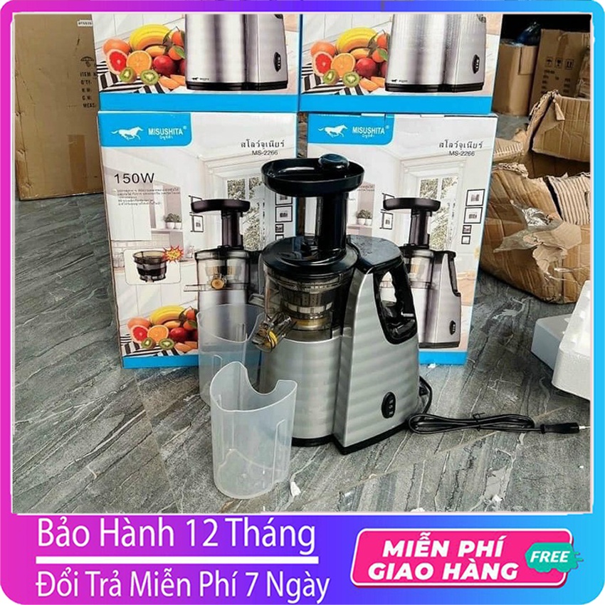 Máy ép chậm hoa quả MISUSHITA MS-2266 thương hiệu Thái Lan, Máy ép trái cây bảo hành chính hãng lên đến 24 tháng