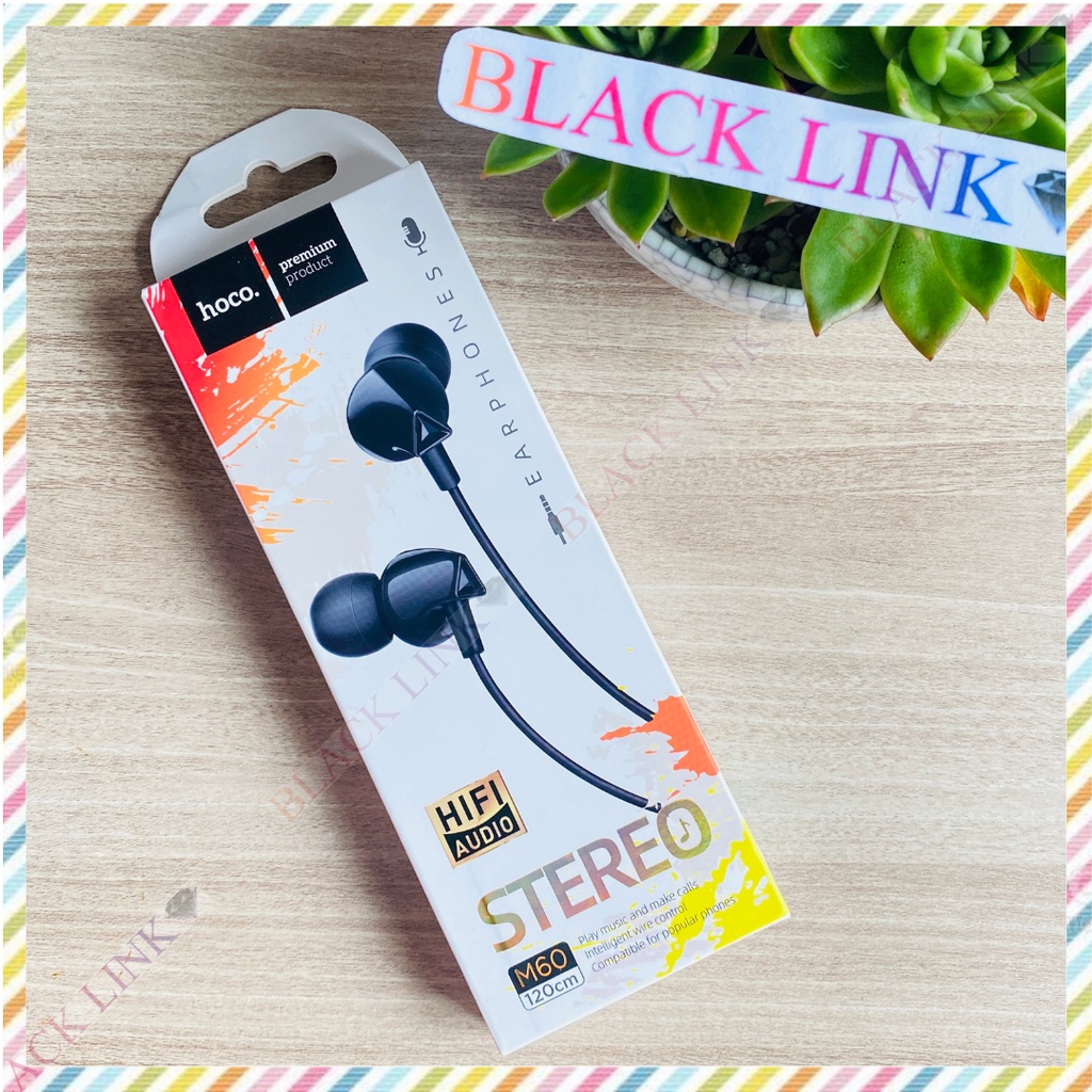 Tai Nghe Chính Hãng HOCO M60 Có Micro Chân Tròn 3.5mm Bass Mạnh Nhét Tai Chống Ồn In Ear Chơi Game Nghe Nhạc Đàm Thoại