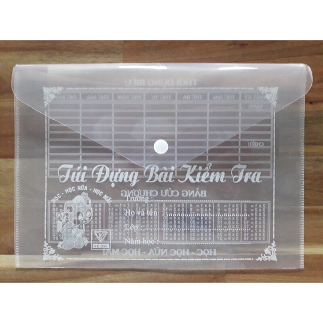 ( 1 Xấp ) Bìa Nút Đựng Hồ Sơ F4 Và Túi Đựng Bài Kiểm Tra A5 Camshop
