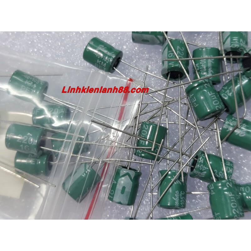 (10 con) Tụ Hóa 220UF 16V Mới, Chính Hãng