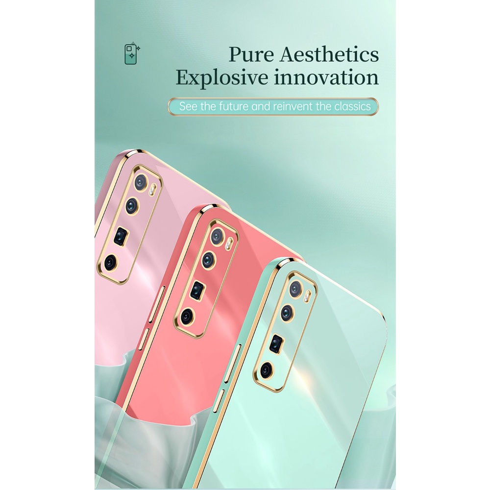 Ốp Điện Thoại TPU Dẻo Mạ Vàng 6D Sang Trọng Cho Huawei Nova 7 Pro 5G Huawei Nova7 SE