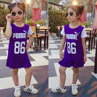 Váy cotton thể thao puma 86 bé gái size 2-8y 10-25 - ảnh sản phẩm 2