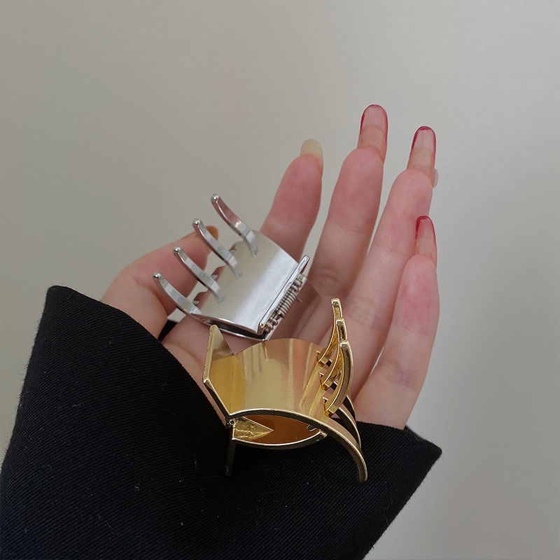 Kẹp tóc kim loại cỡ lớn thời trang phong cách Hàn Quốc hàng mới 2021