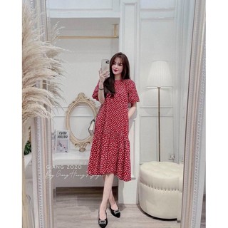 váy hoa tay bồng