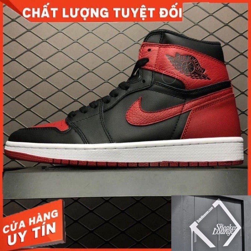 [MIỄN PHÍ SHIP] Giầy Thể Thao AIR JORDAN 1 Đỏ đen Retro Bred thời trang Nam nữ
