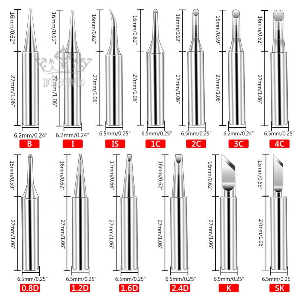【FUNWD】Soldering Iron Tip 900M-T-SK 900M-TI Anti-oxidation Corrosion Resistance
