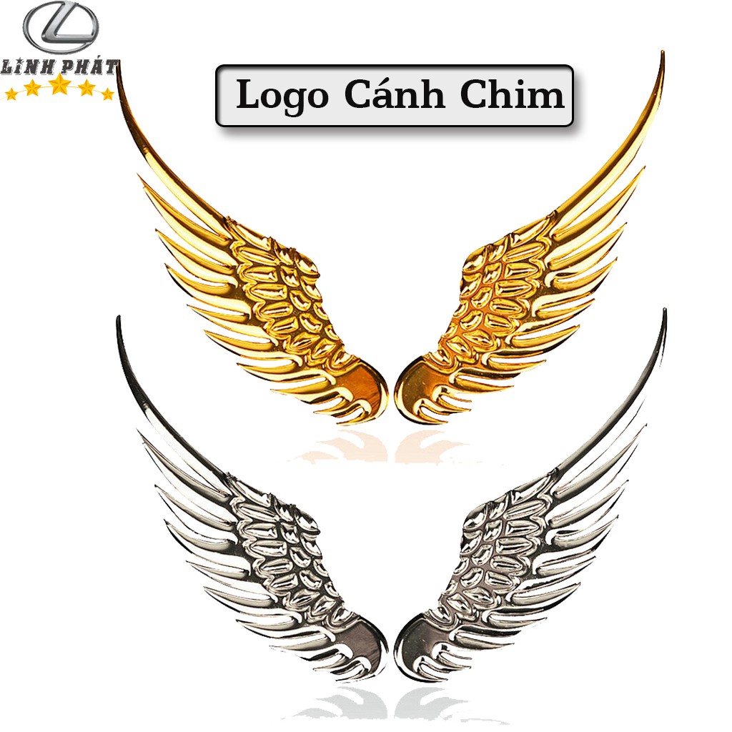 Logo Cánh Chim Kim Loại 3D - Decal Dán Trang Trí Nắp Capo