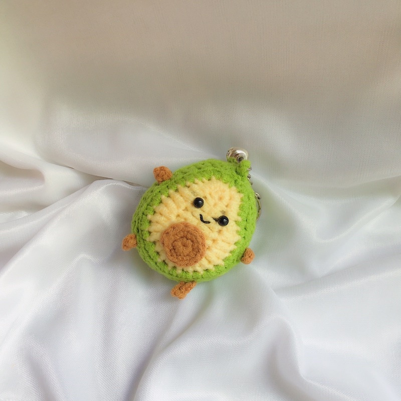 MÓC KHOÁ LEN QUẢ BƠ l crochetbyspring