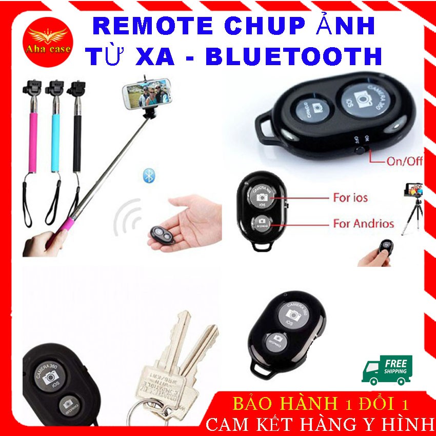 Remote chụp ảnh cho điện thoại Bluetooth, Điều Khiển Chụp Ảnh Từ Xa - Nút Bấm Remote Bluetooth tiện lợi