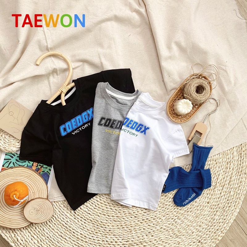Áo thun cho bé trai bé gái Hàn Quốc COEDGX cotton xuất xịn Taewon Kids AT01