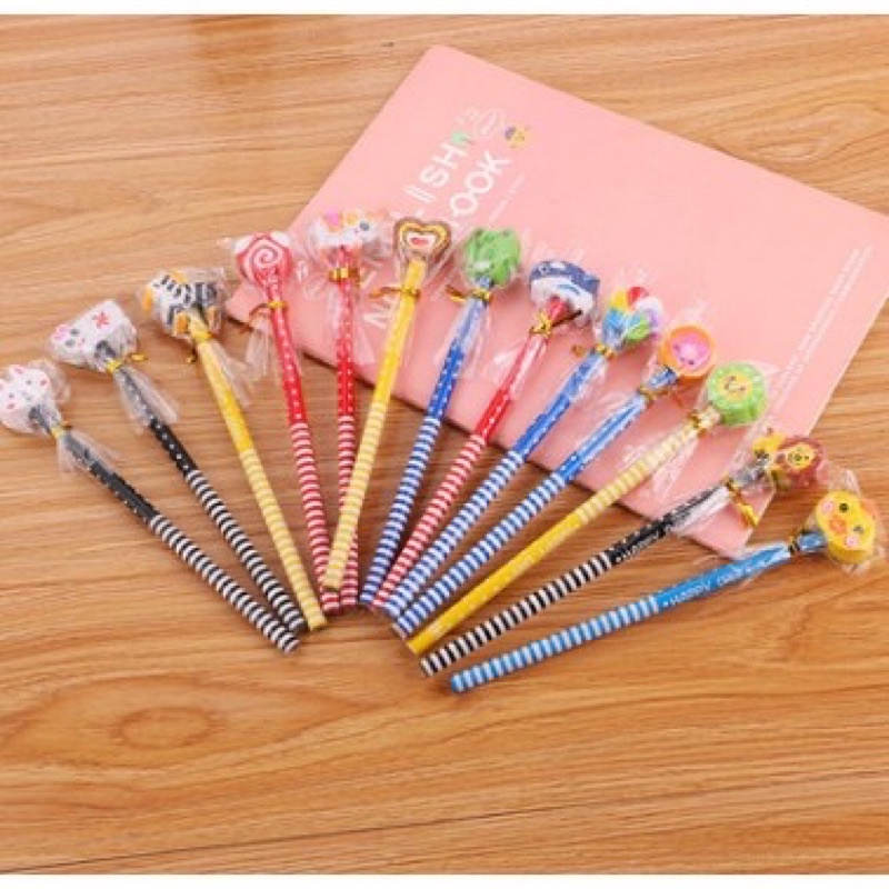 Bút chì kèm gôm nhiều hình