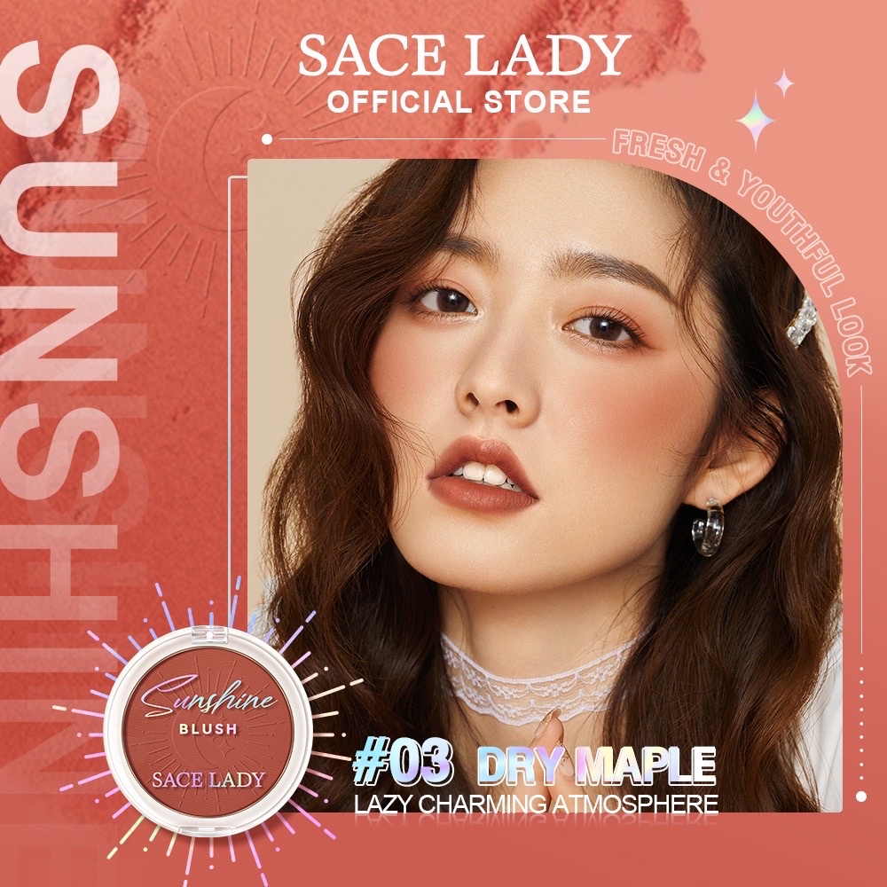Phấn má hồng SACE LADY trang điểm phong cách Hàn Quốc 4ml - SL268
