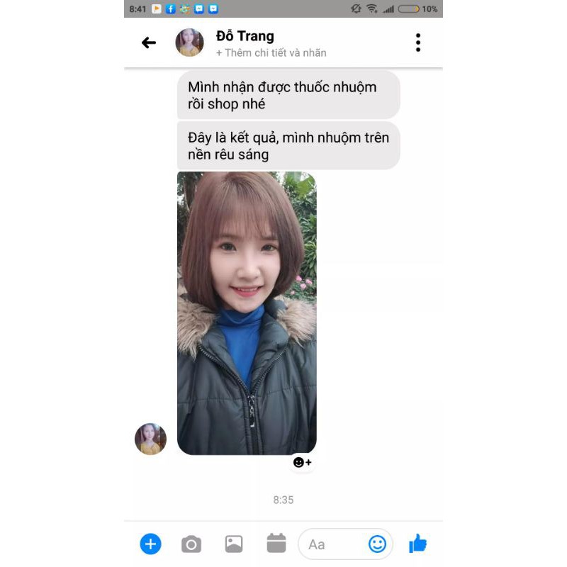 Thuốc nhuộm tóc màu nâu mật ong, không tẩy tóc, tặng trợ và phục hồi