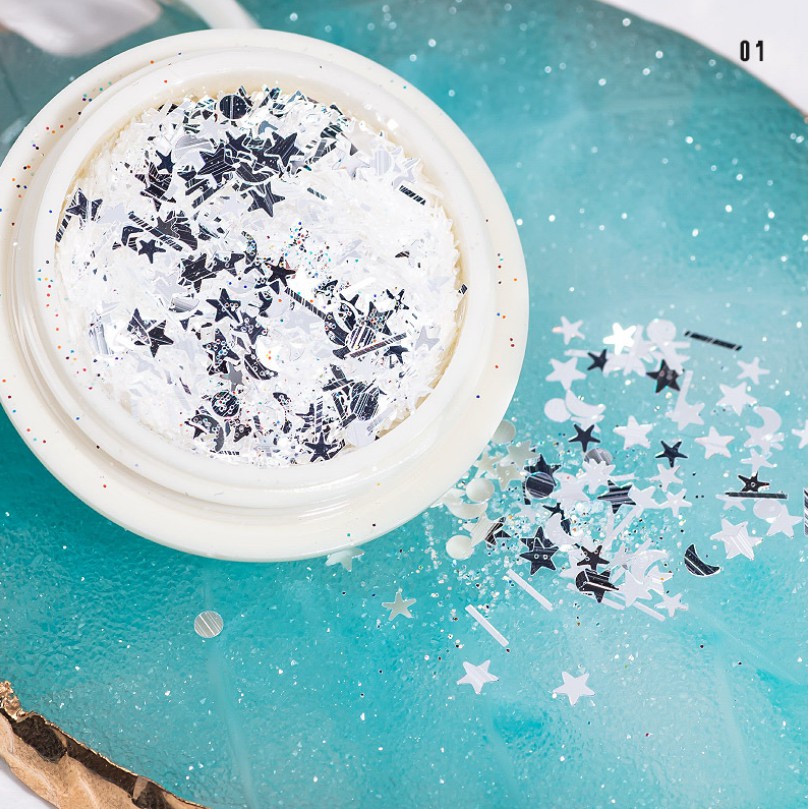 Nhũ Trắng Sao Galaxy Mùa Đông Đính Móng