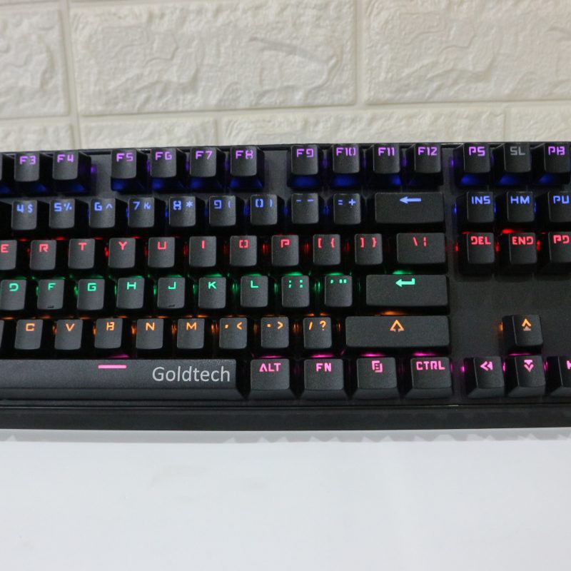 BÀN PHÍM CƠ GOLDTECH K25 LED RAINBOW BLUE SWITCH CÓ KÊ TAY | BigBuy360 - bigbuy360.vn