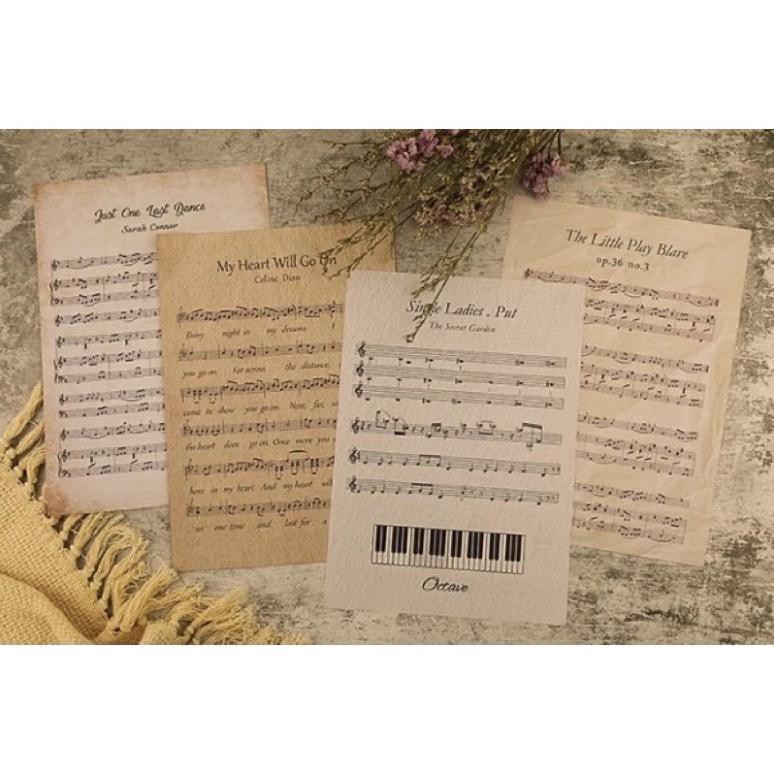 Set 4 giấy nốt nhạc decor chụp ảnh- phụ kiện đồ nail