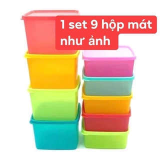 Set 9 Hộp Trữ Ngăn Mát TUP.PER.WARE 4 Hộp 800ml + 5 Hộp 400ml - Hộp Trữ Mát, Trữ Khô nội địa trung<ẢNH THẬT>