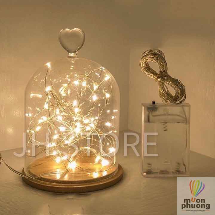 10m dây led đom đóm sử dụng nguồn điện 3 pin 2A, điều khiển bằng remote có nhiều màu sắc cá tính - MUÔN PHƯƠNG SHOP