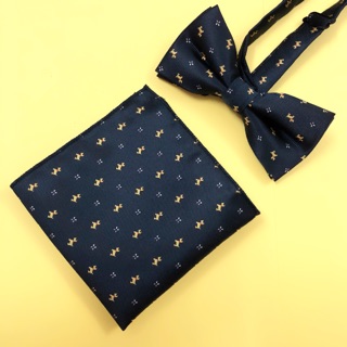 Combo Khăn cài áo vest và Nơ đeo cổ