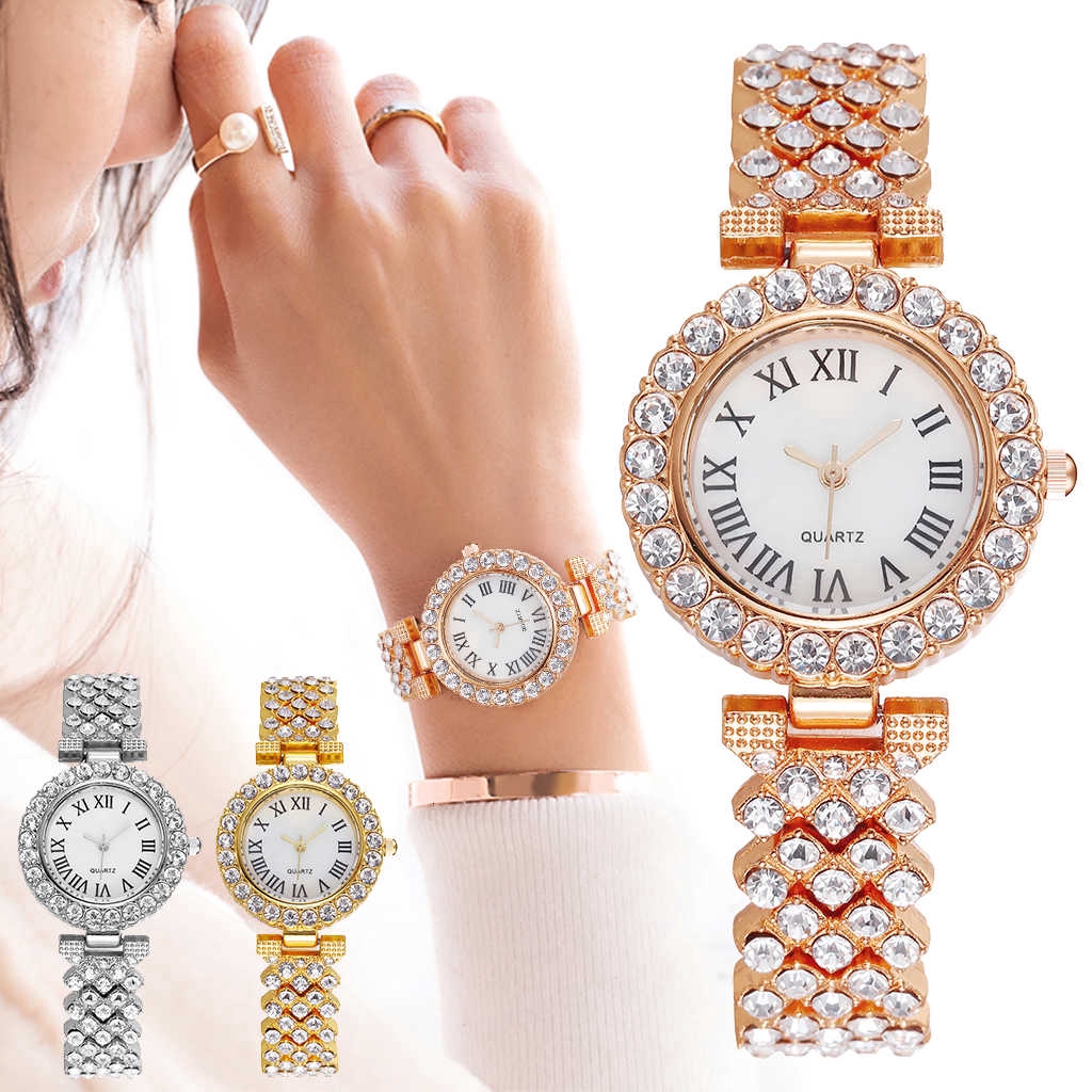 Đồng hồ nữ đính kim cương nhân tạo thời trang