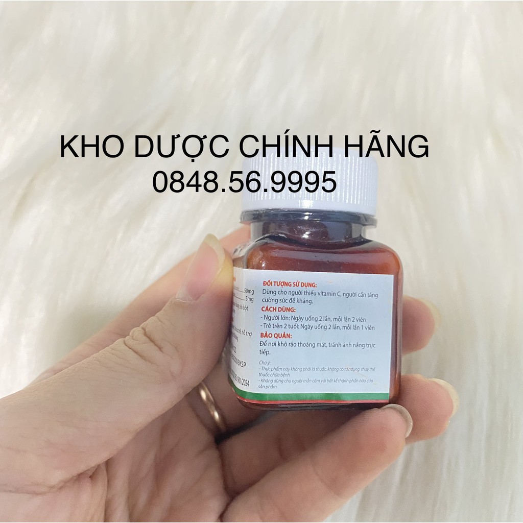 Combo 10 lọ VITAMIN C 50mg lọ x 100 viên nén - Bổ sung Vitamin C cho cơ thể, tăng cường sức đề kháng