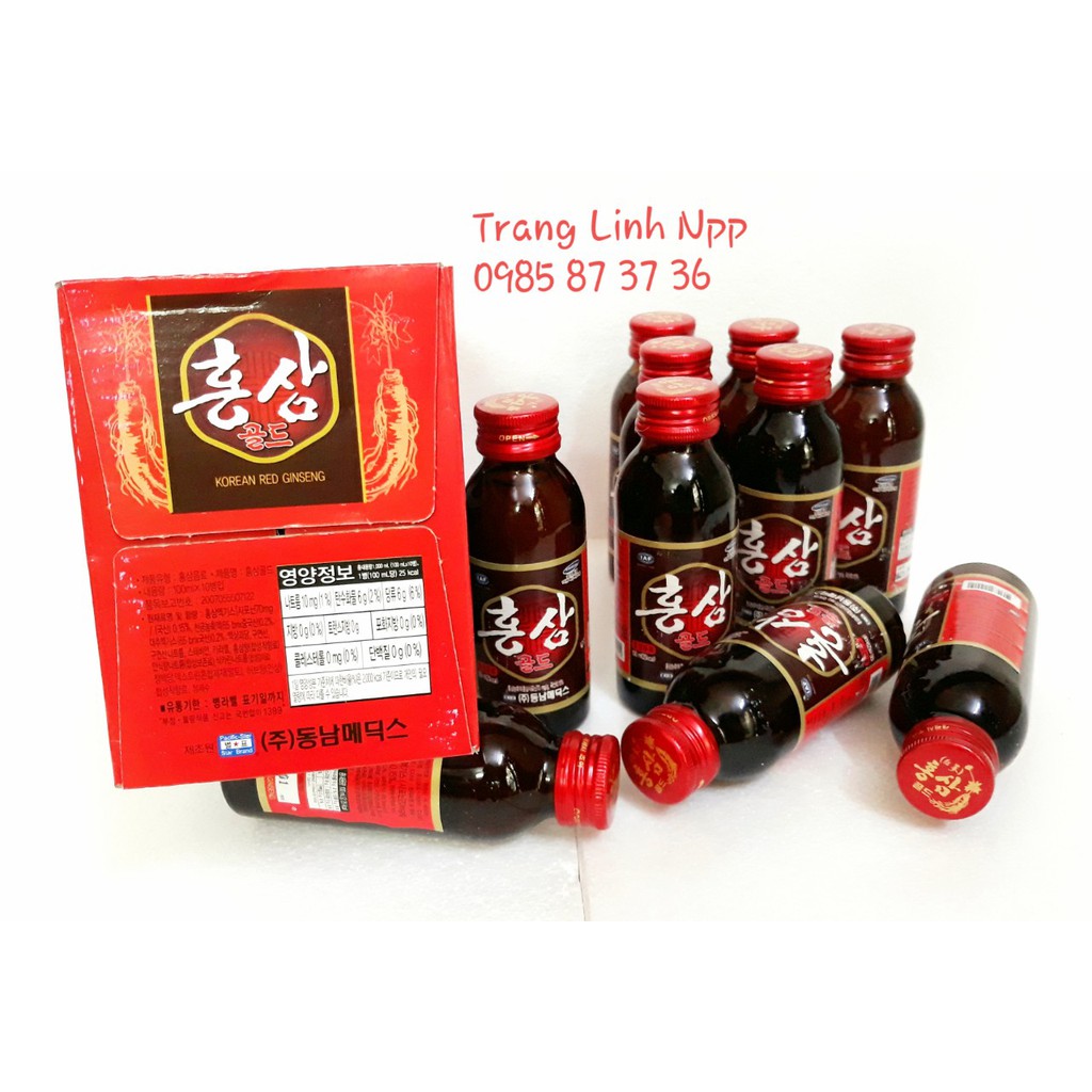 Nước Hồng Sâm Hàn Quốc, Hộp 10 chai x 100ml | BigBuy360 - bigbuy360.vn