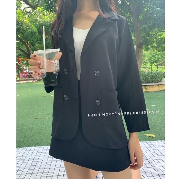 Set bộ blazer trơn và chân váy cực trẻ trung có ảnh và video quay thật - Xưởng may hạnh hồng | BigBuy360 - bigbuy360.vn