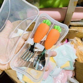 Sét Muỗng nĩa tập xúc inox