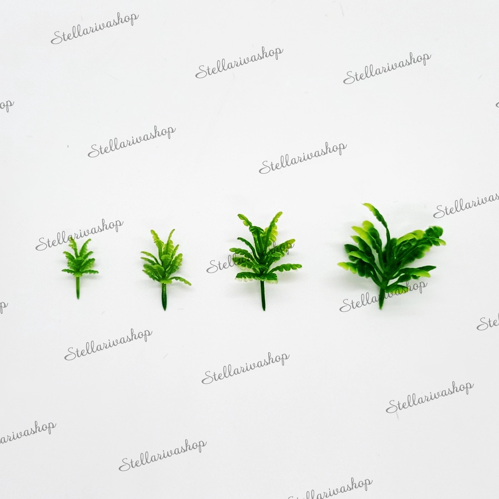 Mô hình cây xanh nhỏ các loại làm tiểu cảnh terrarium/ mô hình trang trí nhà tăm tre