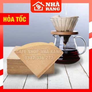 100 giấy lọc cà phê V60, giấy lọc cafe không tẩy trắng | Cafe Nhà Rang