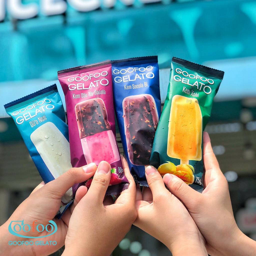 Hộp 8 Cây Kem Que Goofoo Gelato Sản Xuất Theo Công Nghệ Của Ý